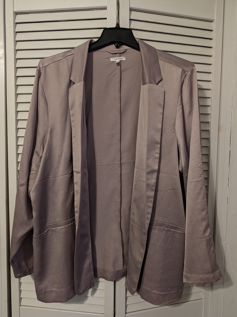 Maurices Dusty Mauve Open-Front Blazer Jacket
